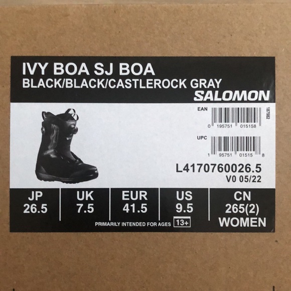 IVY BOA SJ BOA WOMEN US9.5 CN265(2), Black - Picture 5 of 8